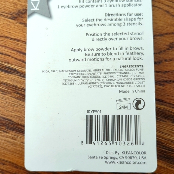 Kleancolor Eyebrows Essential Kit Ash Brown EBK114 - Picture 5 of 5